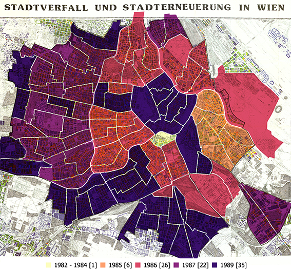 Erhebungsjahre auf Basis von Zählsprengel